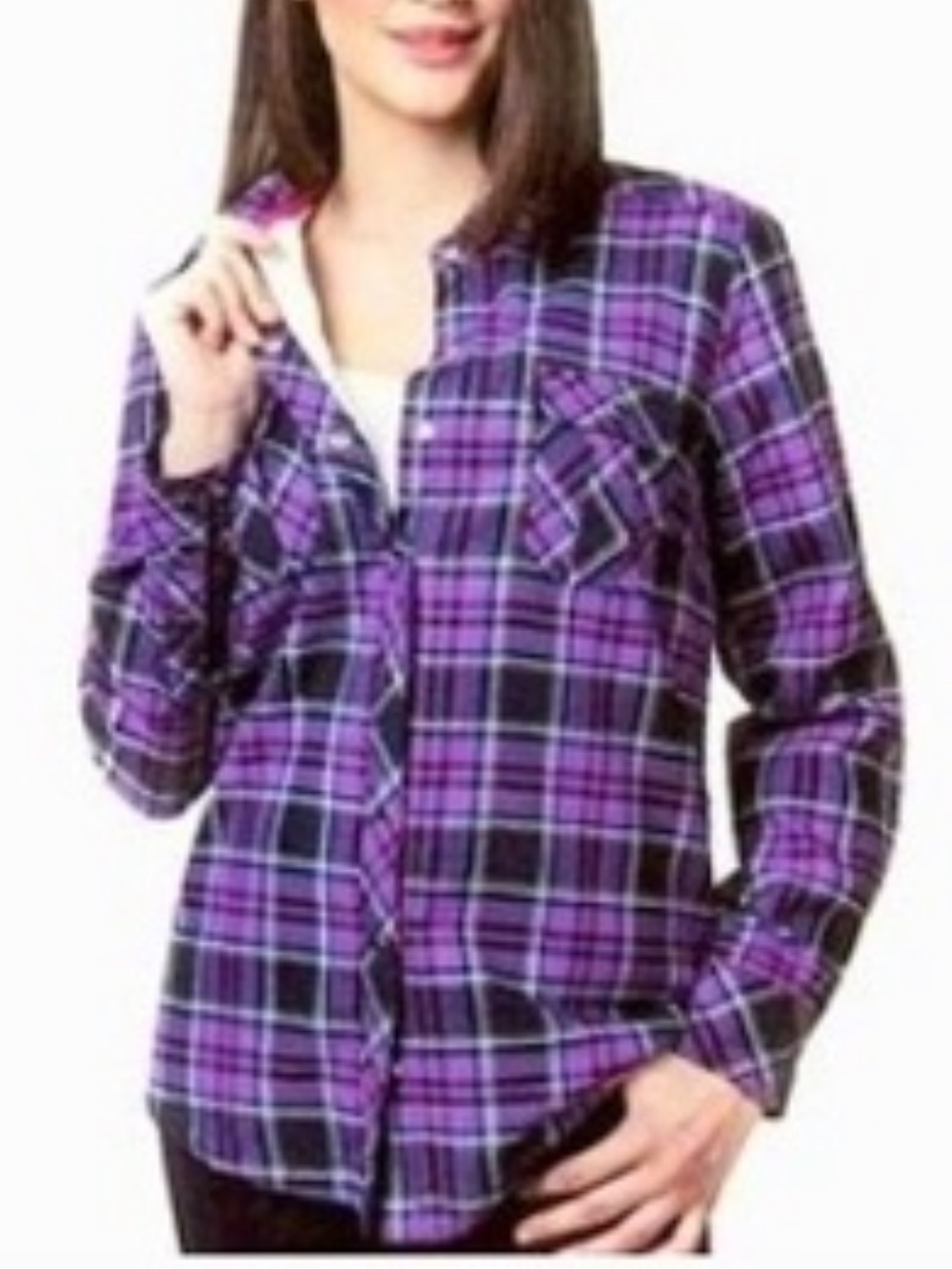Sherpa lined plaid shirt BC Clothing Medium